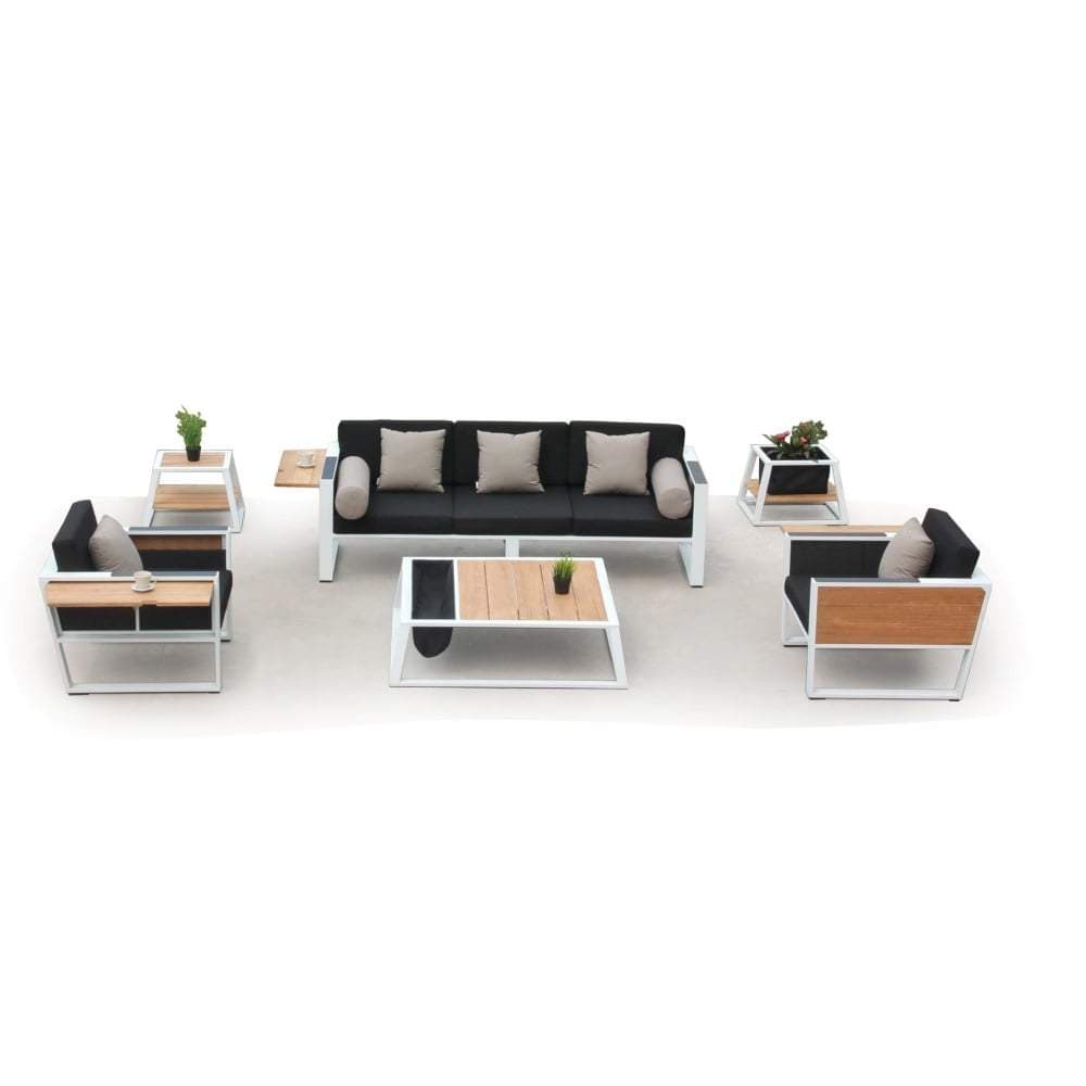 St Lucia 6 Piece Outdoor Lounge Set - Black-abc