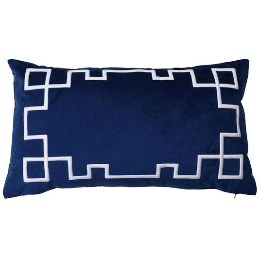 Palm Springs Navy Rect. Cushion Cover-abc