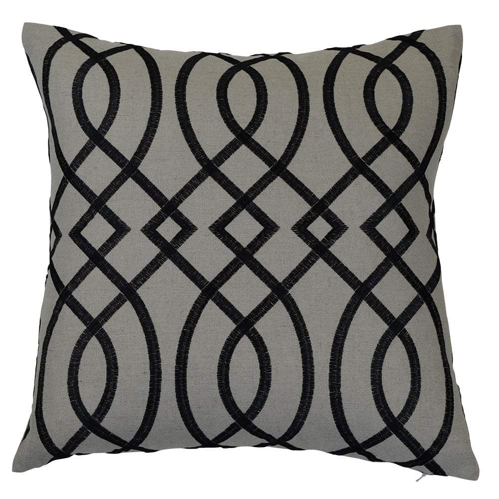 Bianca Black Cushion Cover-abc