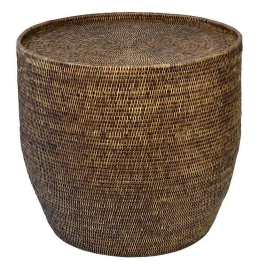 Plantation Rattan Side Table Round-abc