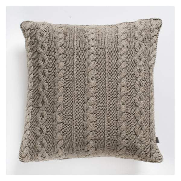 Walton Cable Knit Cushion Natural 450x450mm-abc