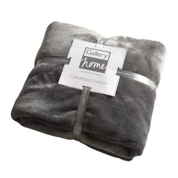 Flannel Fleece Throw Gunmetal Blue 1400x1800mm-abc