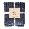 Cable Fleece Throw Inky Blue 1400x1800mm-abc