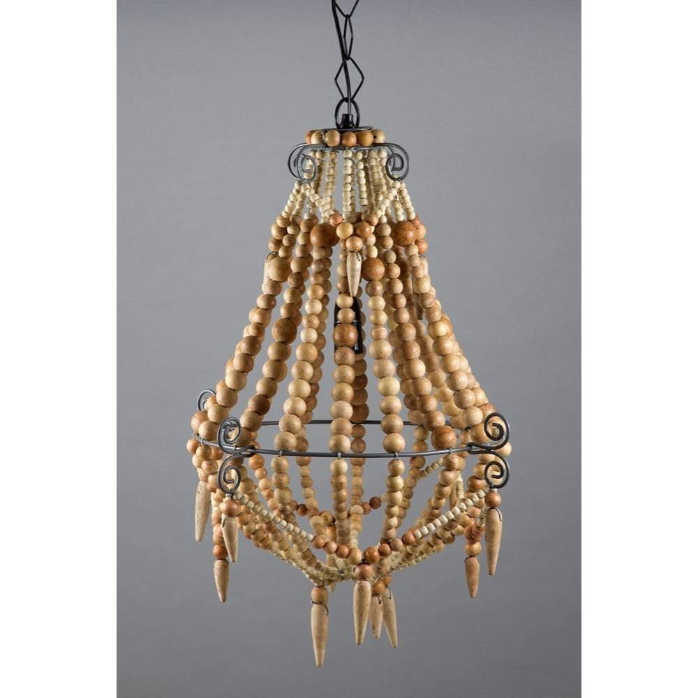 Beaded Chandelier Small Natural-abc