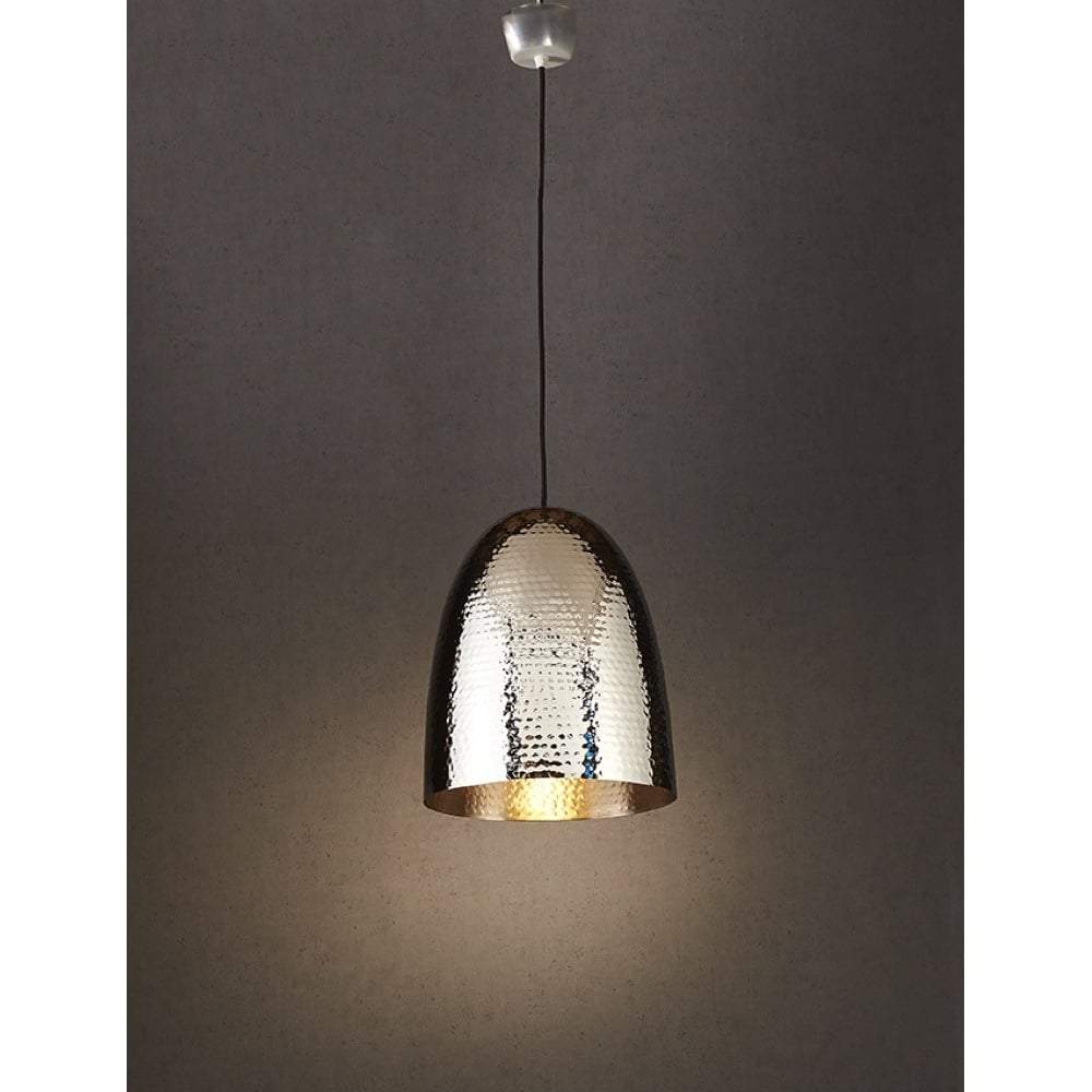 Dolce Beaten Silver Hanging Lamp-abc