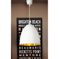 Egg Ceiling Lamp White Brass-abc