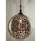 Moroccan Ball Ceiling Lamp 30cm Silver-abc