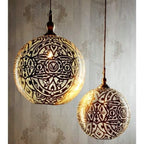 Moroccan Ball Ceiling Lamp 30cm Silver-abc