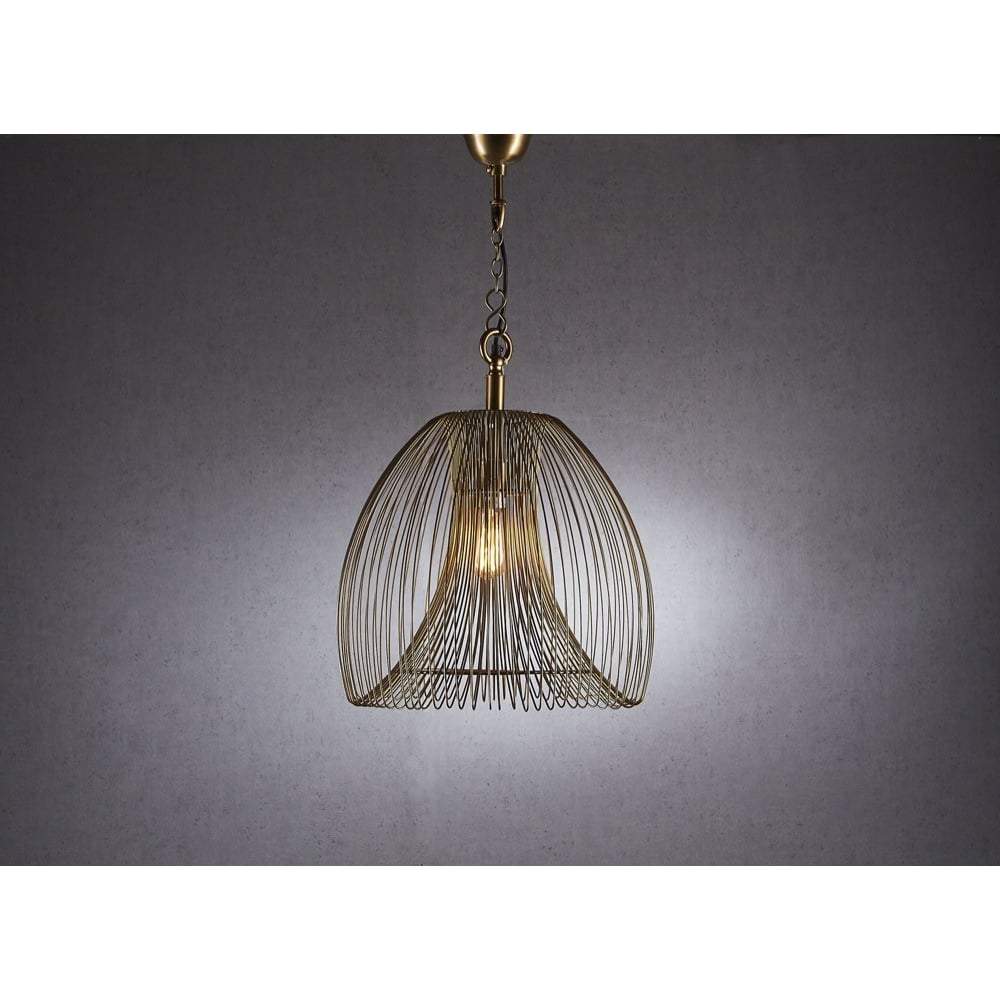 Baker Large Pendant Lamp in Gold-abc
