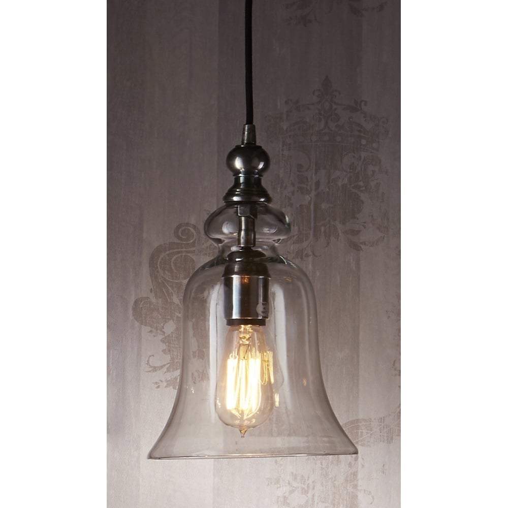 Tivoli Glass Overhead Lamp in Silver-abc