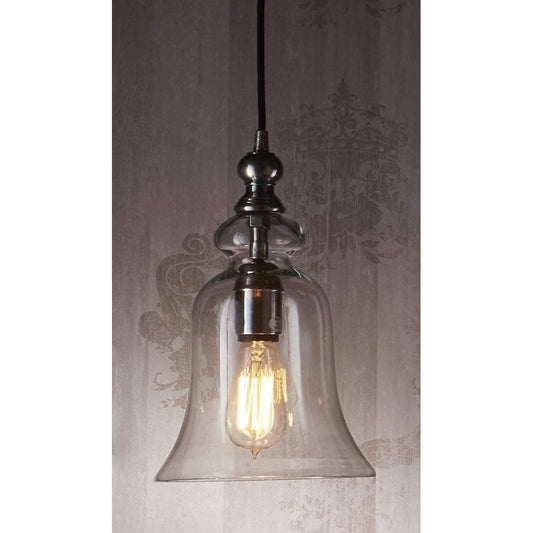 Tivoli Glass Overhead Lamp in Silver-abc