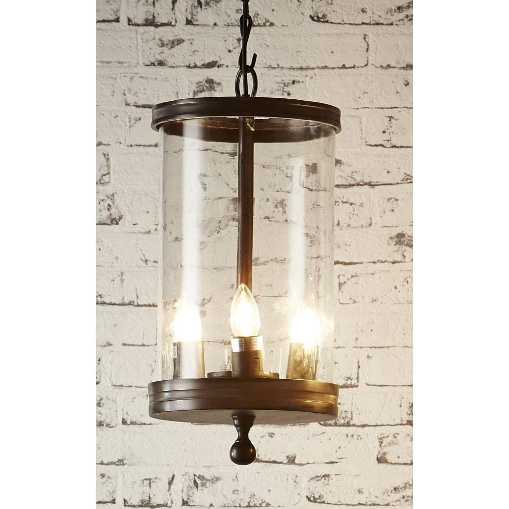 Carnaby Glass Hanging Lamp in Bronze-abc