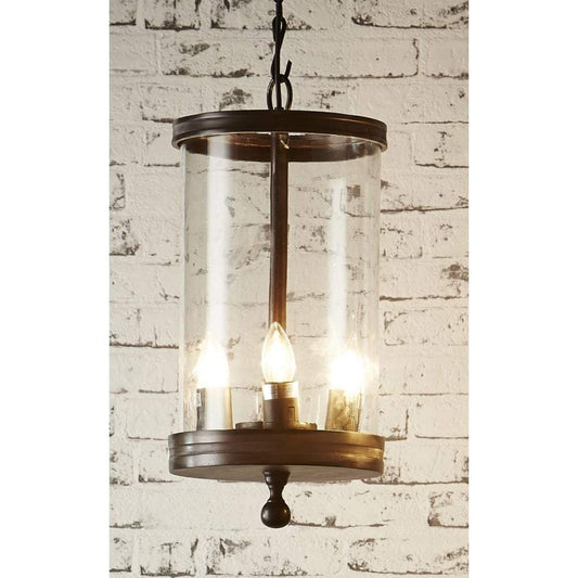 Carnaby Glass Hanging Lamp in Bronze-abc