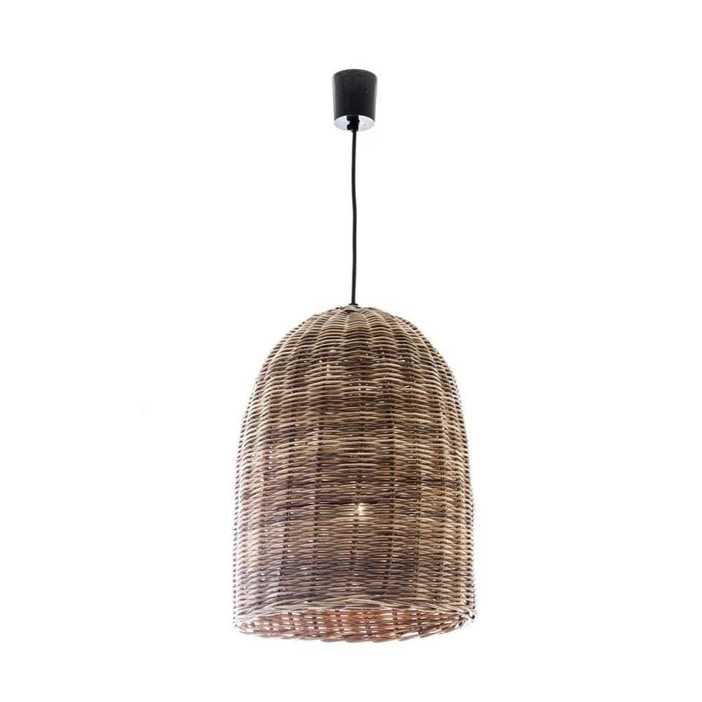 Wicker Bell Hanging Lamp Small-abc