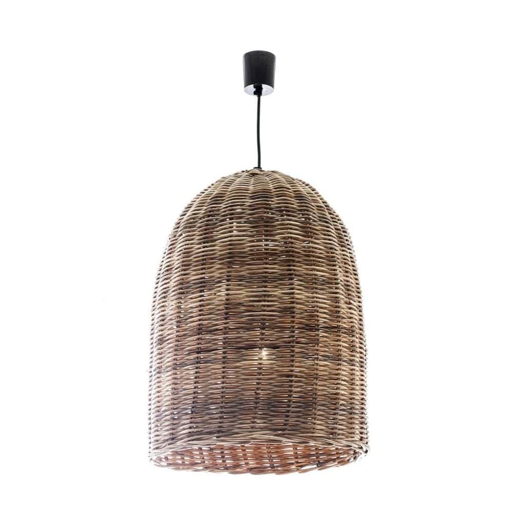 Wicker Bell Hanging Lamp Large-abc