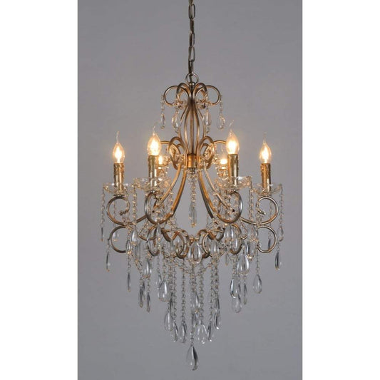 Raphael Chandelier in Antique Silver-abc