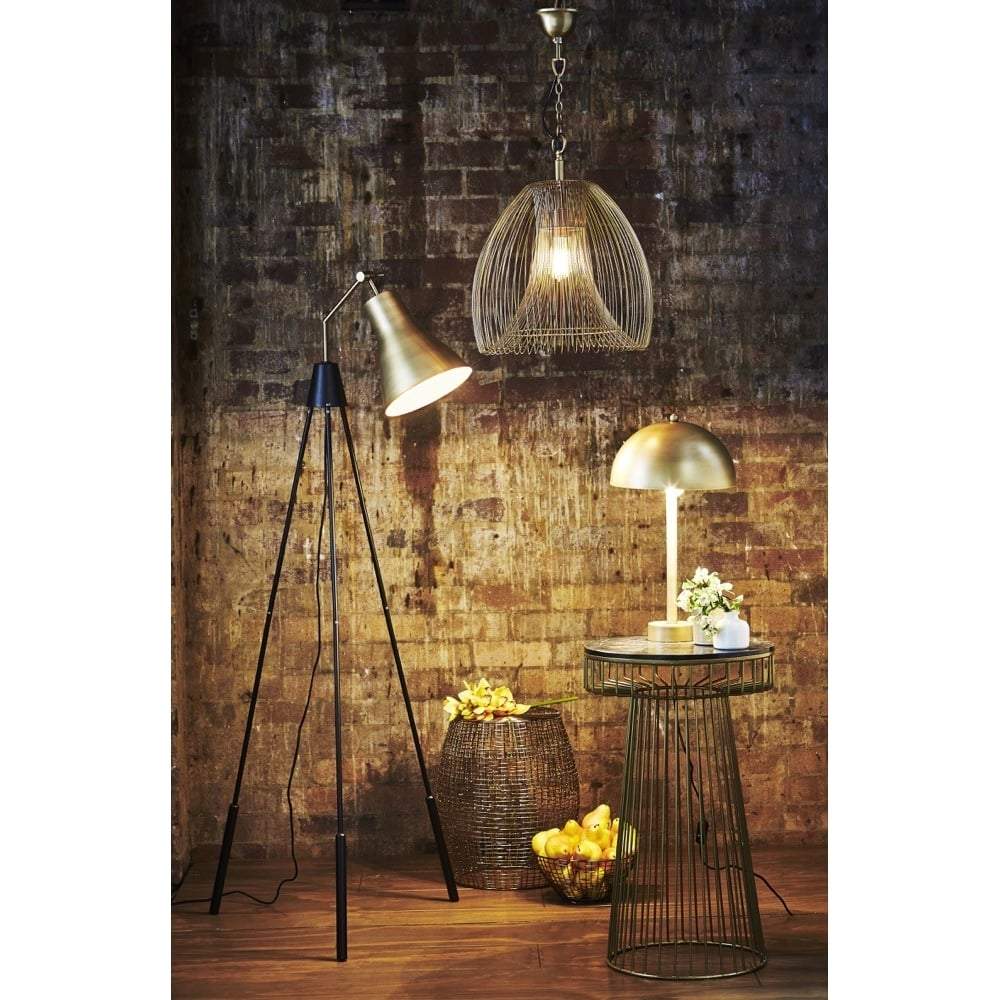 Rotterdam Floor Lamp in Antique Brass-abc