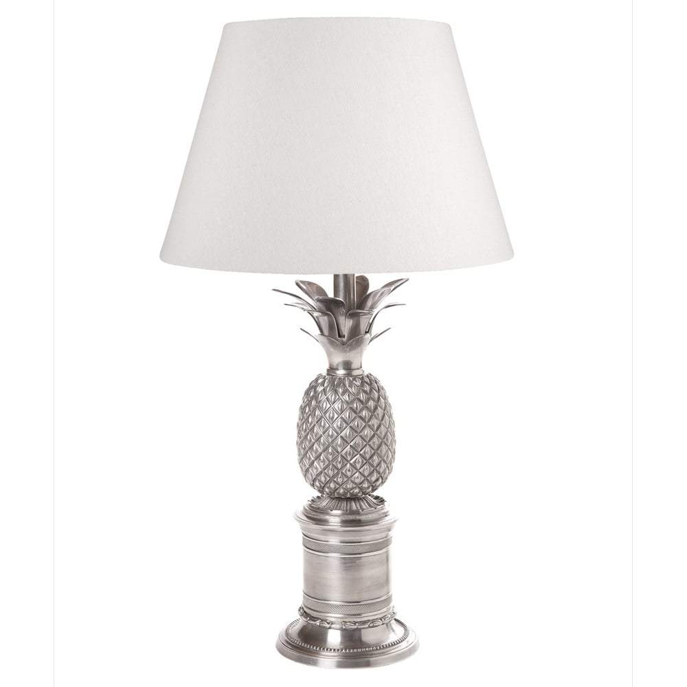 Bermuda Table Lamp Base Antique Silver-abc