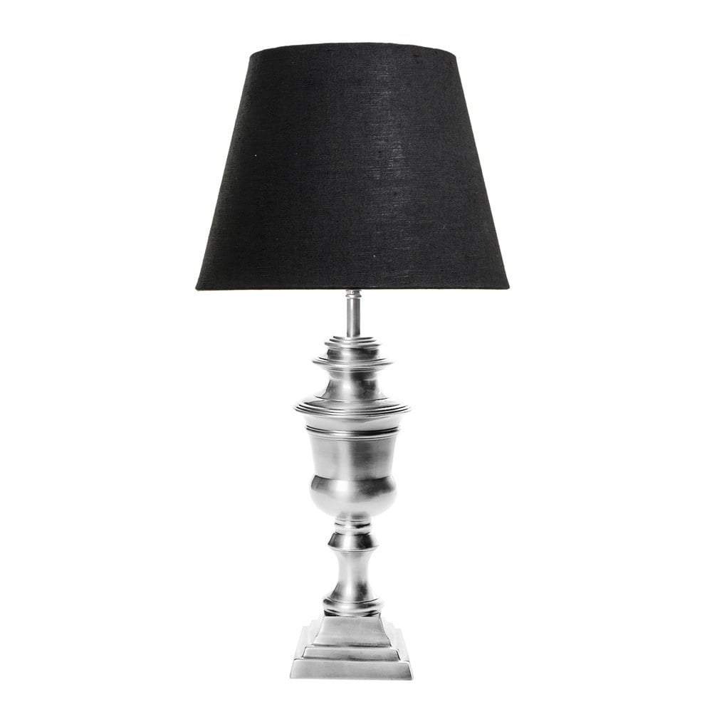 Oxford Table Lamp Base Antique Silver-abc
