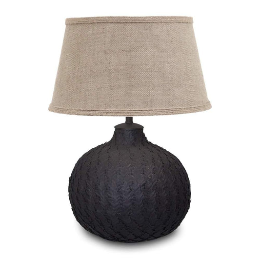 Topiary Leaf Table Lamp Base Black-abc