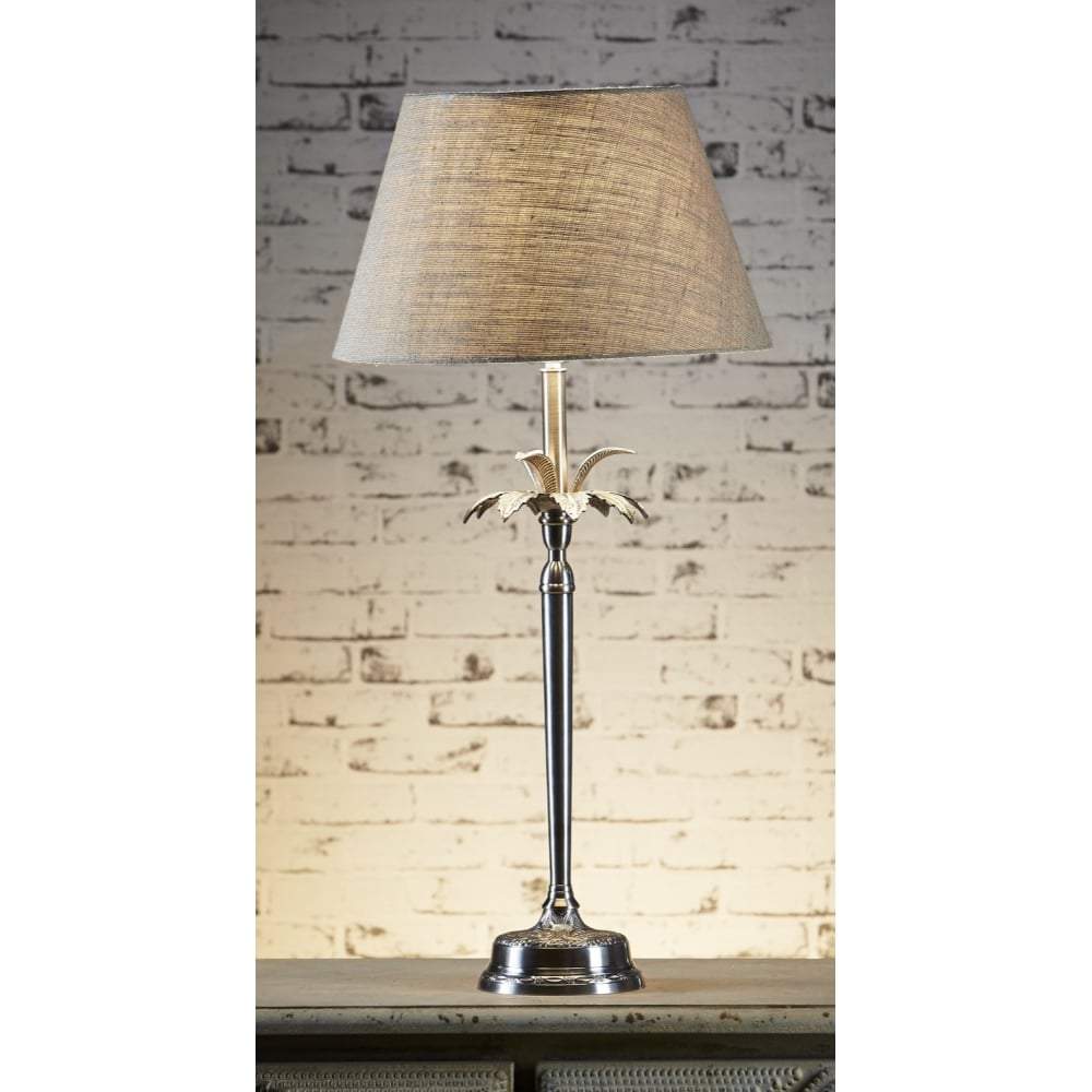 Casablanca Table Lamp Base Ant.Silver-abc