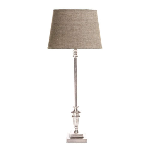 Lyon Table Lamp Base Antique Silver-abc