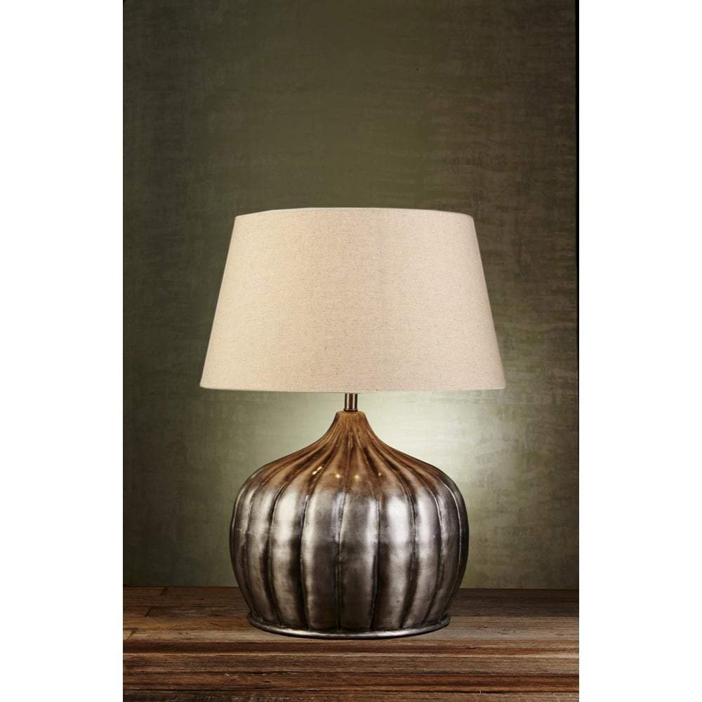 Pumpkin Table Lamp Base in Silver-abc
