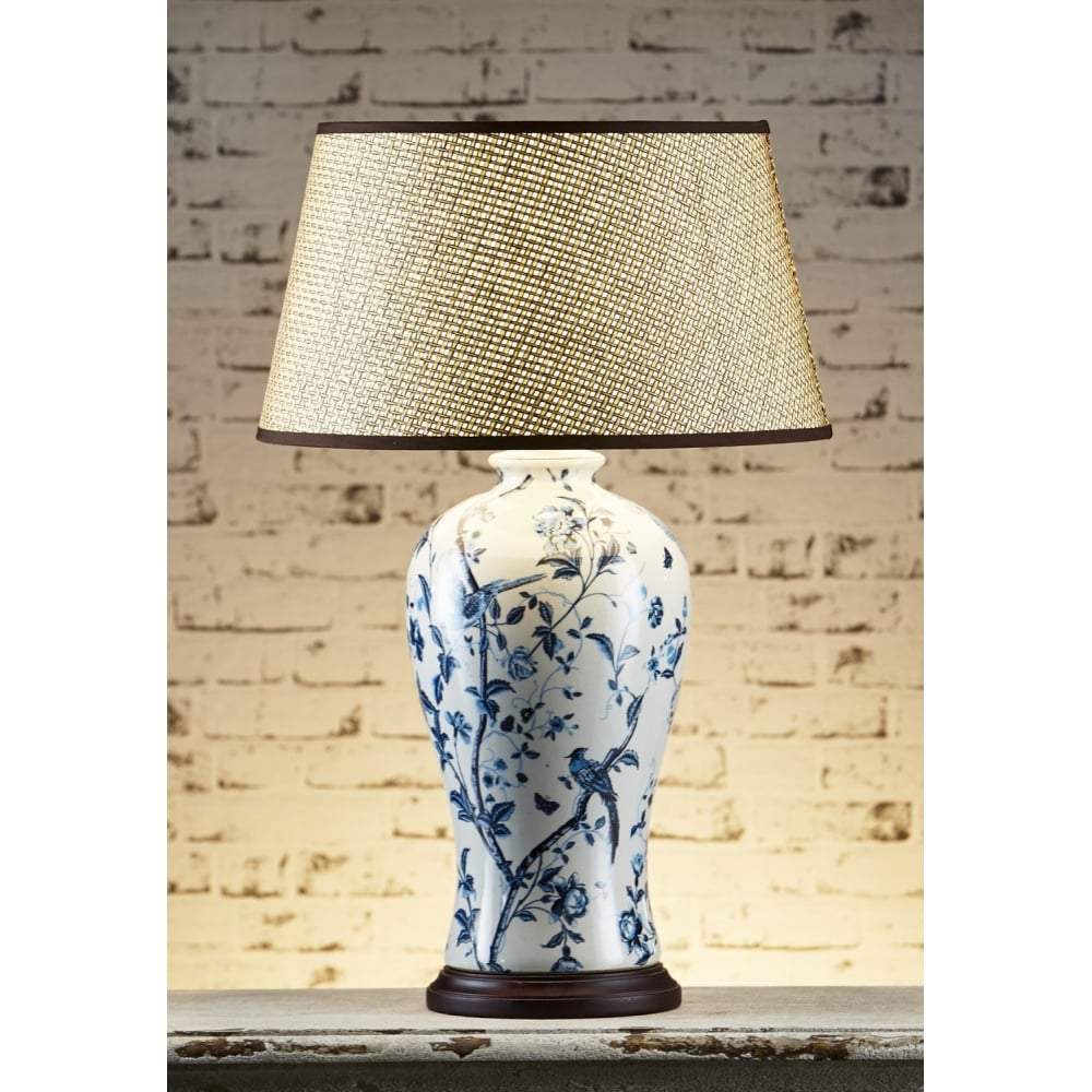 Ashleigh Table Lamp Base Blue/White-abc