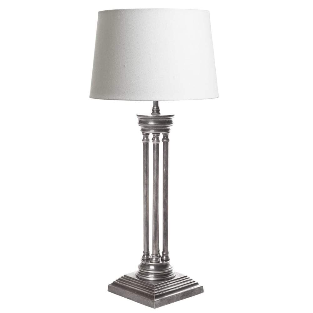 Hudson Table Lamp Base Ant.Silver-abc