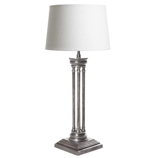 Hudson Table Lamp Base Ant.Silver-abc
