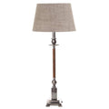 Canterbury Table Lamp Base Slvr/Timber-abc