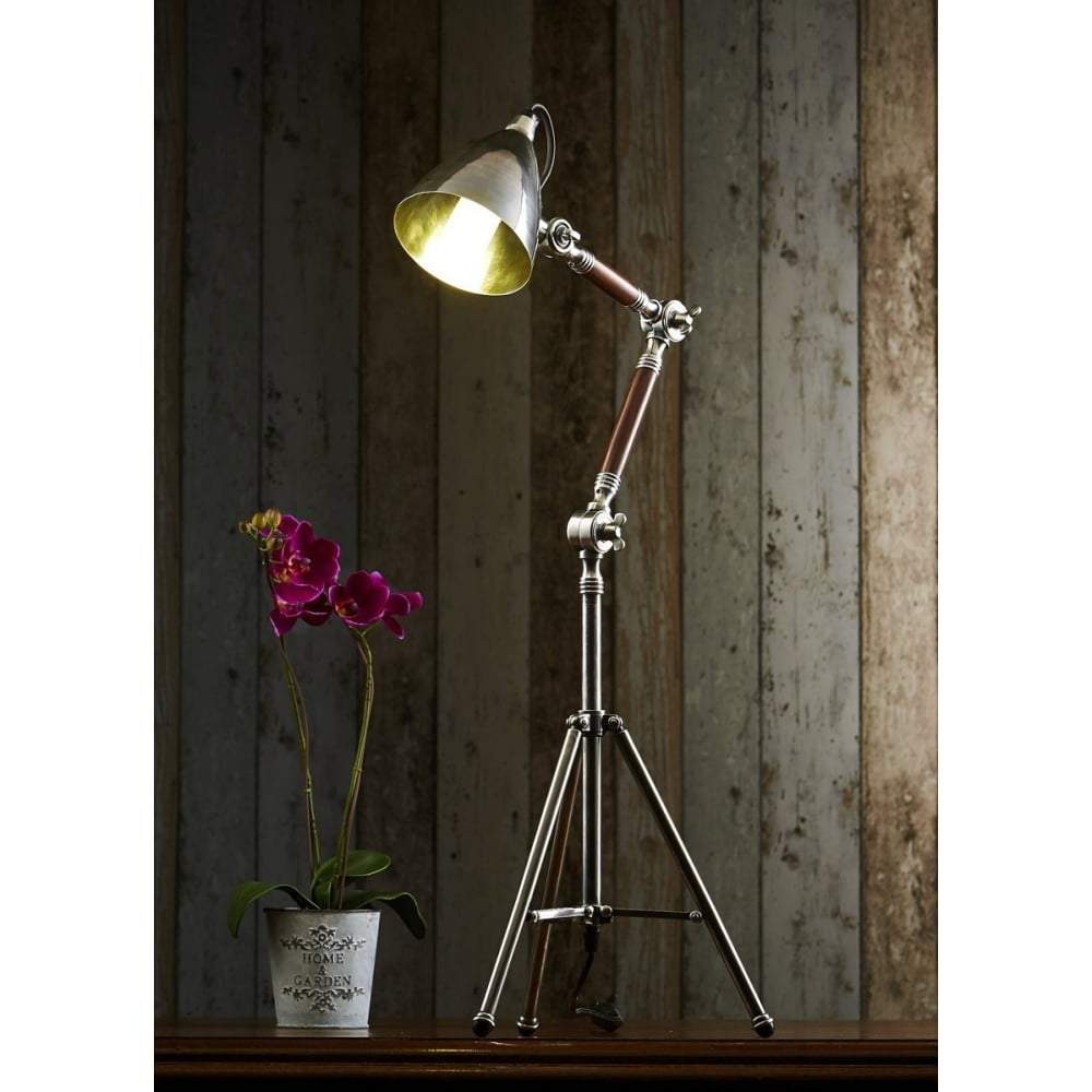 Dolby Tripod Table Lamp Antique Silver-abc