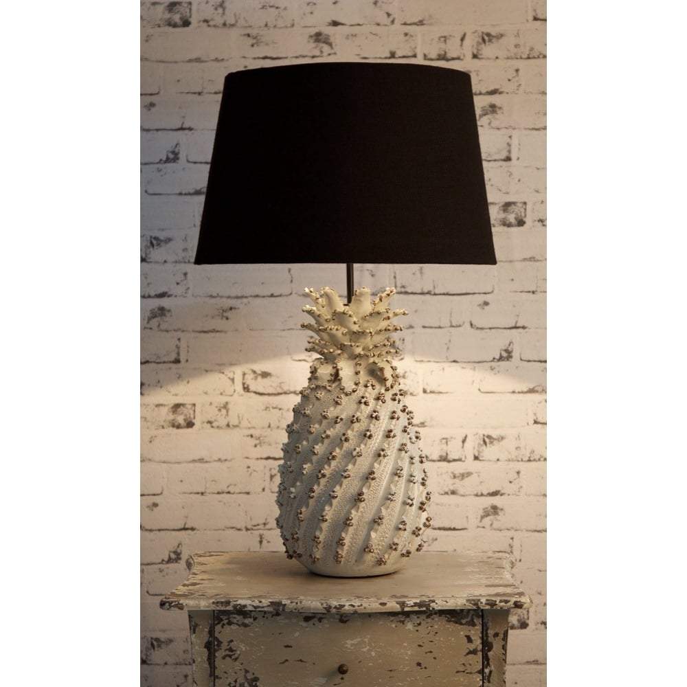 Pineapple Table Lamp Base White-abc