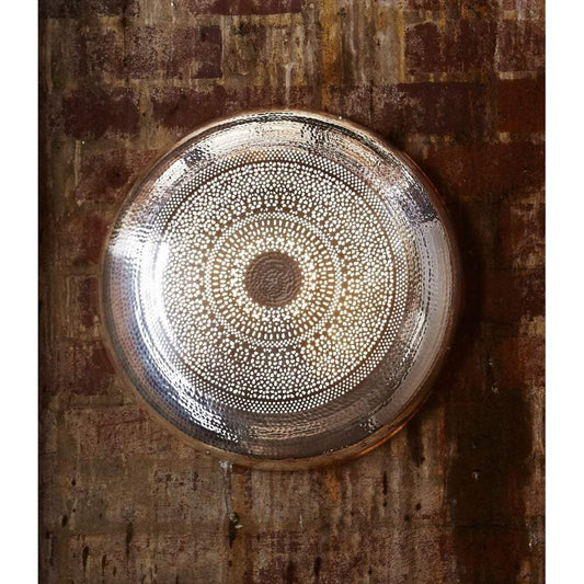 Moroccan Wall Lamp in Shiny Nickel-abc