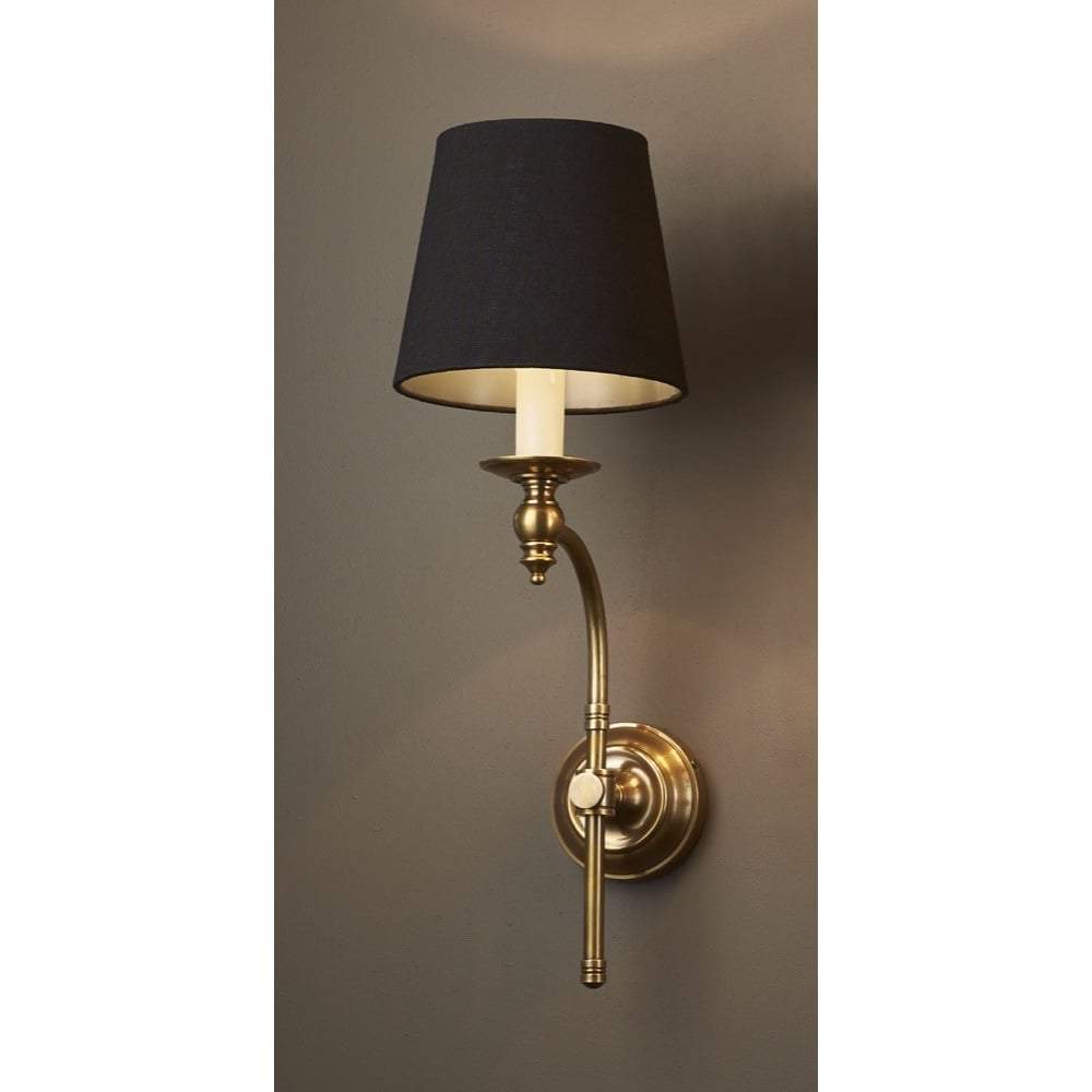 Soho Curved Sconce Base Antique Brass-abc