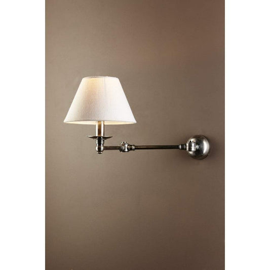 Portland Swing Arm Sconce Base Silver-abc