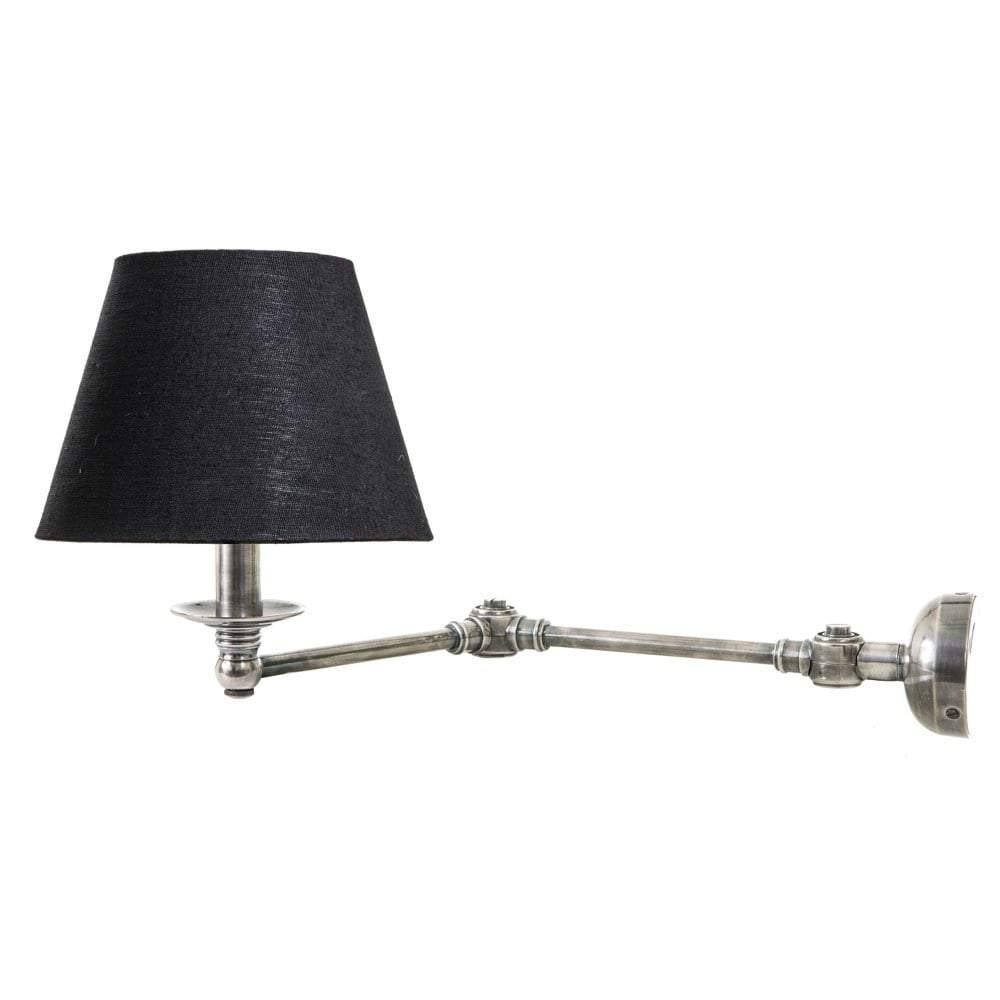 Portland Swing Arm Sconce Base Silver-abc