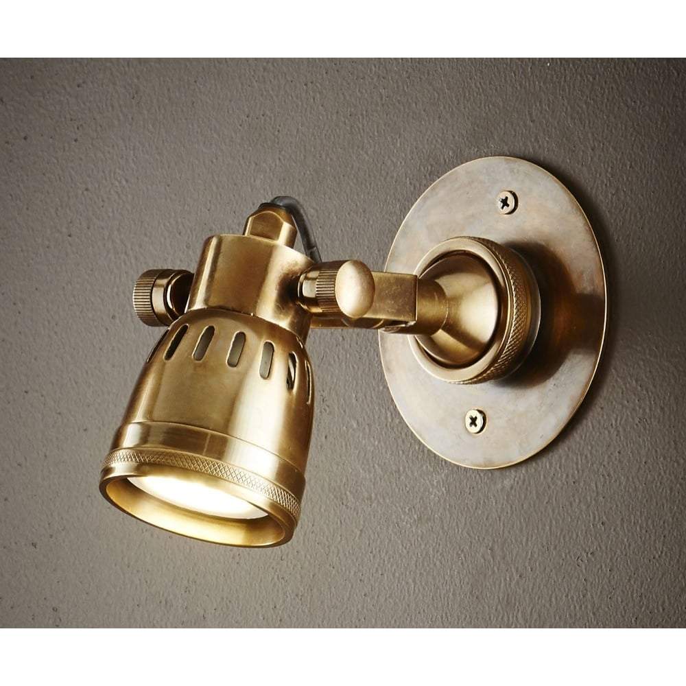 Seattle Short Arm Wall Light Brass-abc