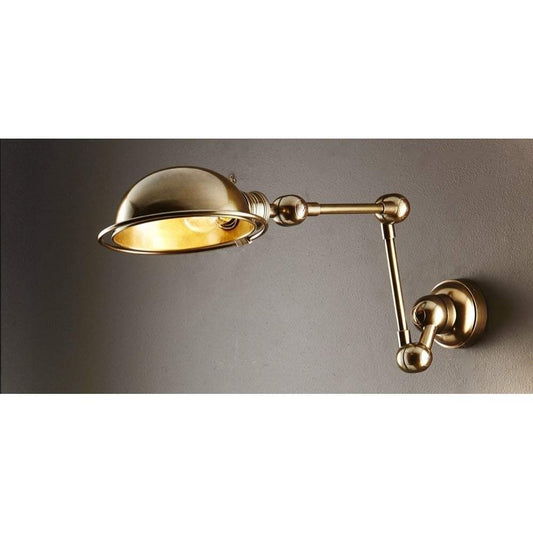 Lincoln Swing Arm Sconce Brass-abc