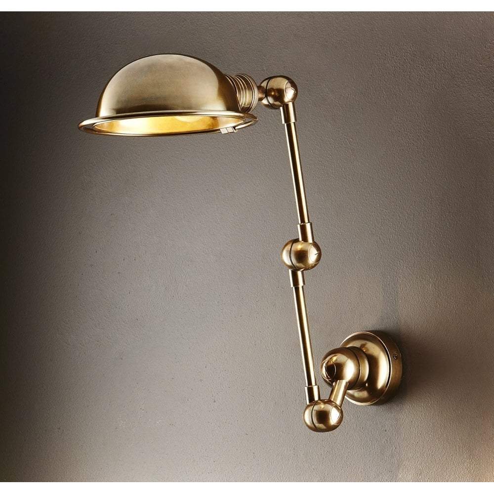 Lincoln Swing Arm Sconce Brass-abc