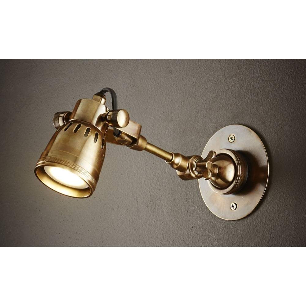 Seattle Long Arm Wall Light Brass-abc