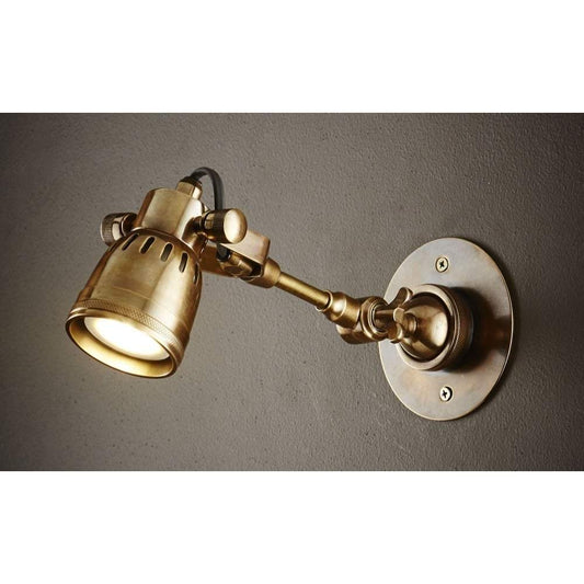 Seattle Long Arm Wall Light Brass-abc