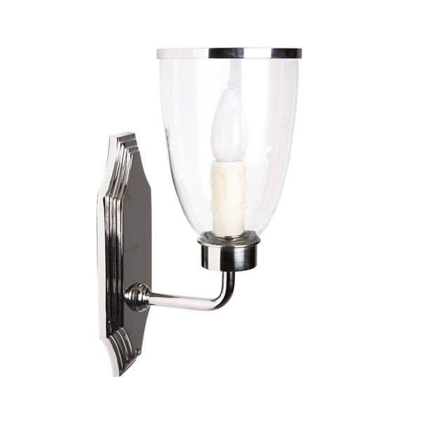 Westbrook Sconce Nickel W/Glass Shade-abc