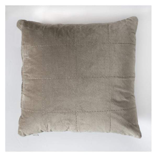 Kirkby Stabstitch Velvet Cushion Natural 450x450mm-abc