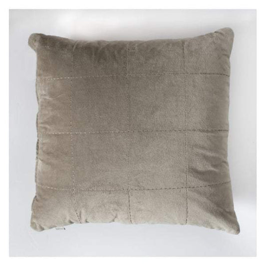 Kirkby Stabstitch Velvet Cushion Natural 450x450mm-abc