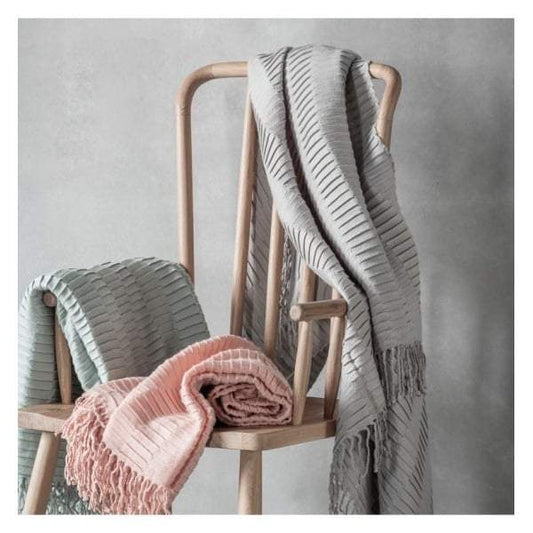 Linear Pleat Throw Silver 1300x1800mm-abc