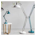 Walden Floor Lamp Brushed Nickle and White 1700mm-abc