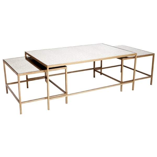 Cocktail Coffee Table - Antique 3pc-abc