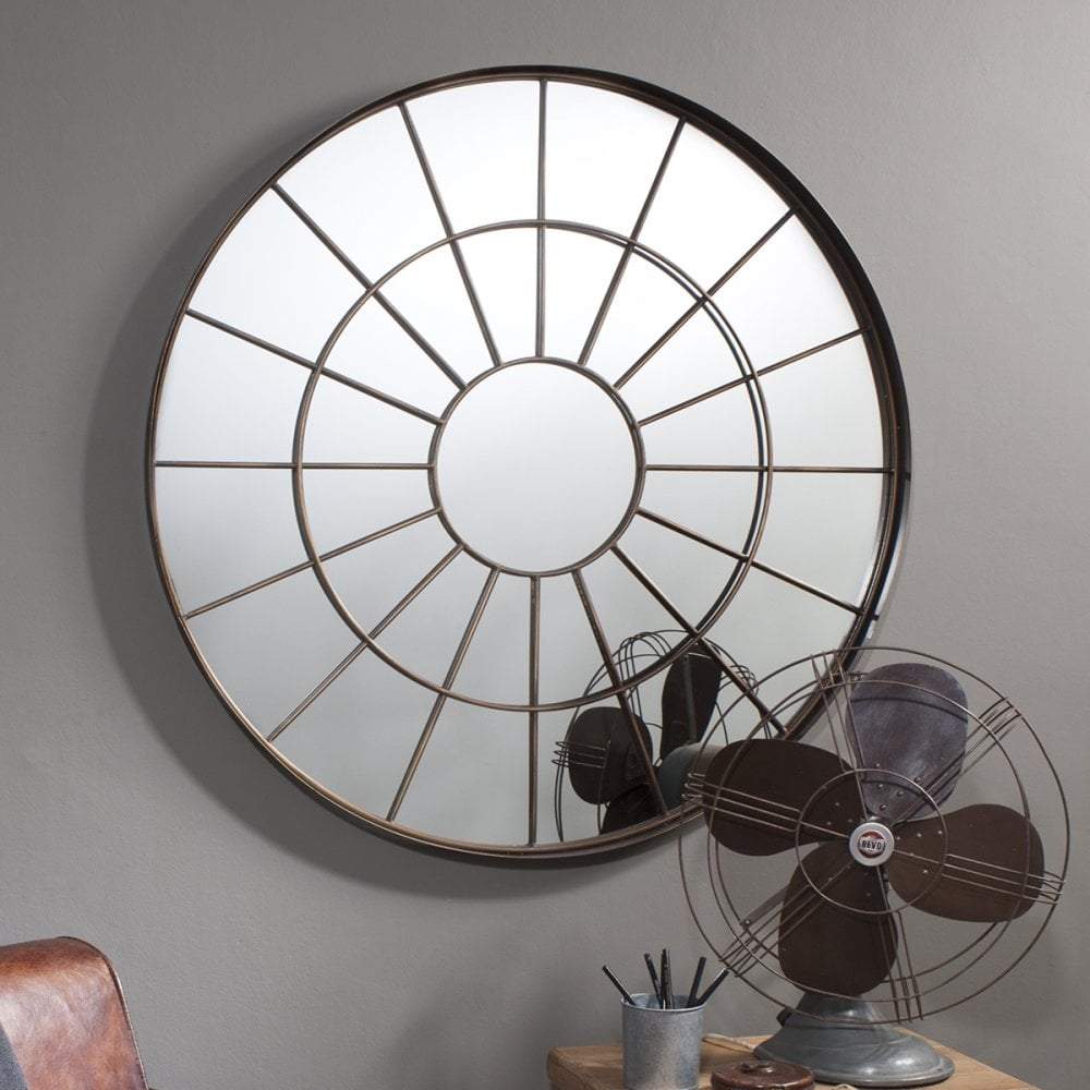 Battersea Industrial Window Wall Mirror 39.5"-abc