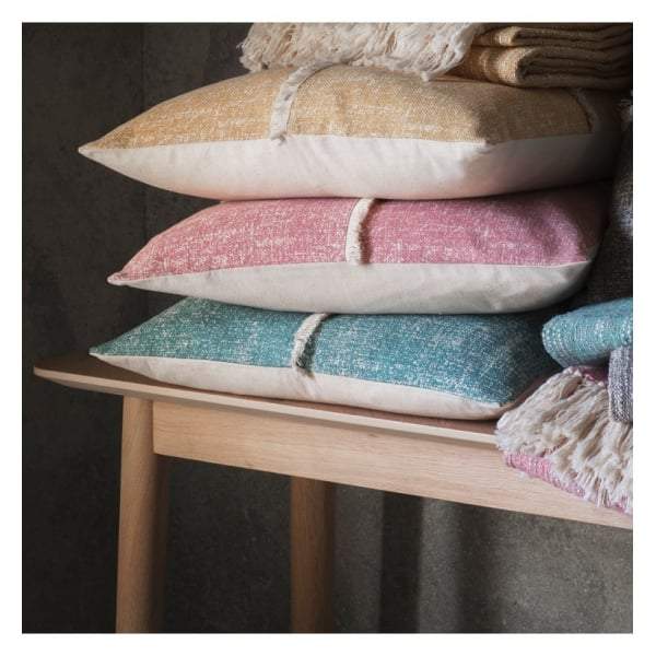 Patna Fringe Cushion Teal W450 x H450mm-abc